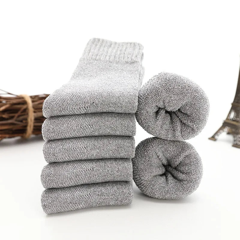 5 Pairs Thicken Socks Men High Quality Towel Keep Warm Winter Socks Cotton Christmas Gift Socks For Man Thermal Size...
