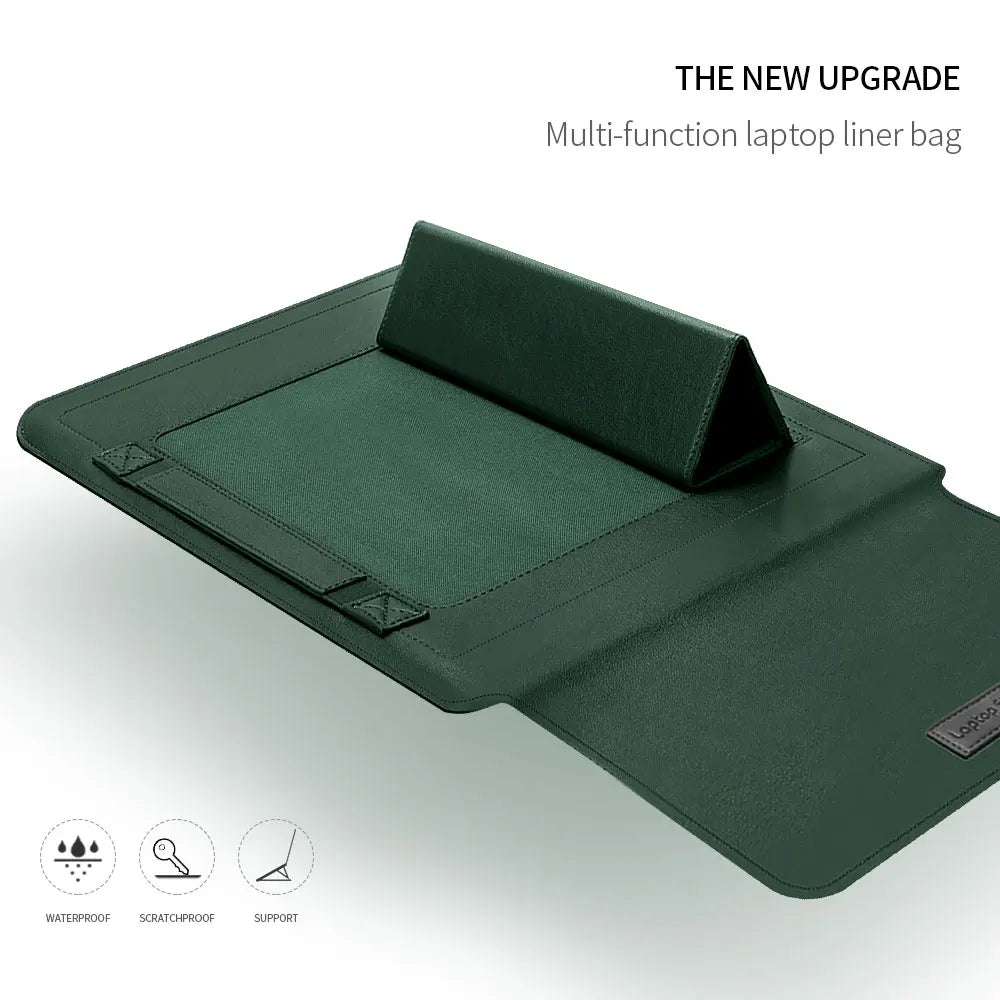 PU Stand Cover For Macbook Pro 16 Case 2023 M3 Laptop Sleeve For Macbook Air 13 Case 2022 M2 Pro 14 15.3 Air Matebook...