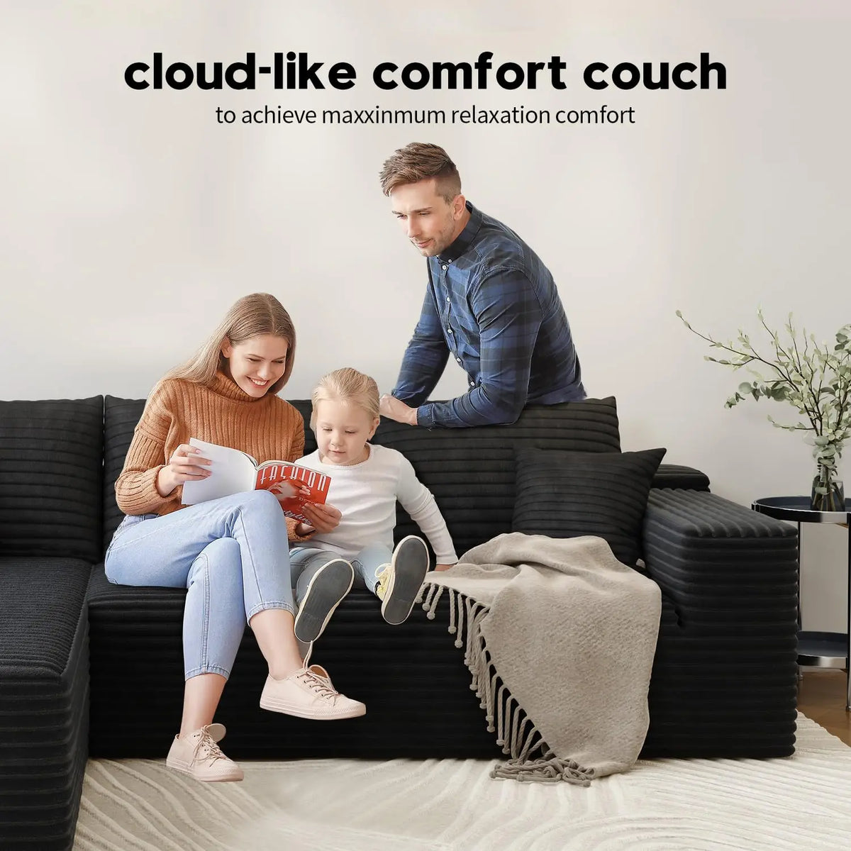 China Supplier 107 Inch Modular Cloud Sofa Sectional L Shape Modern Furniture Export | Kimlud Luxury Table