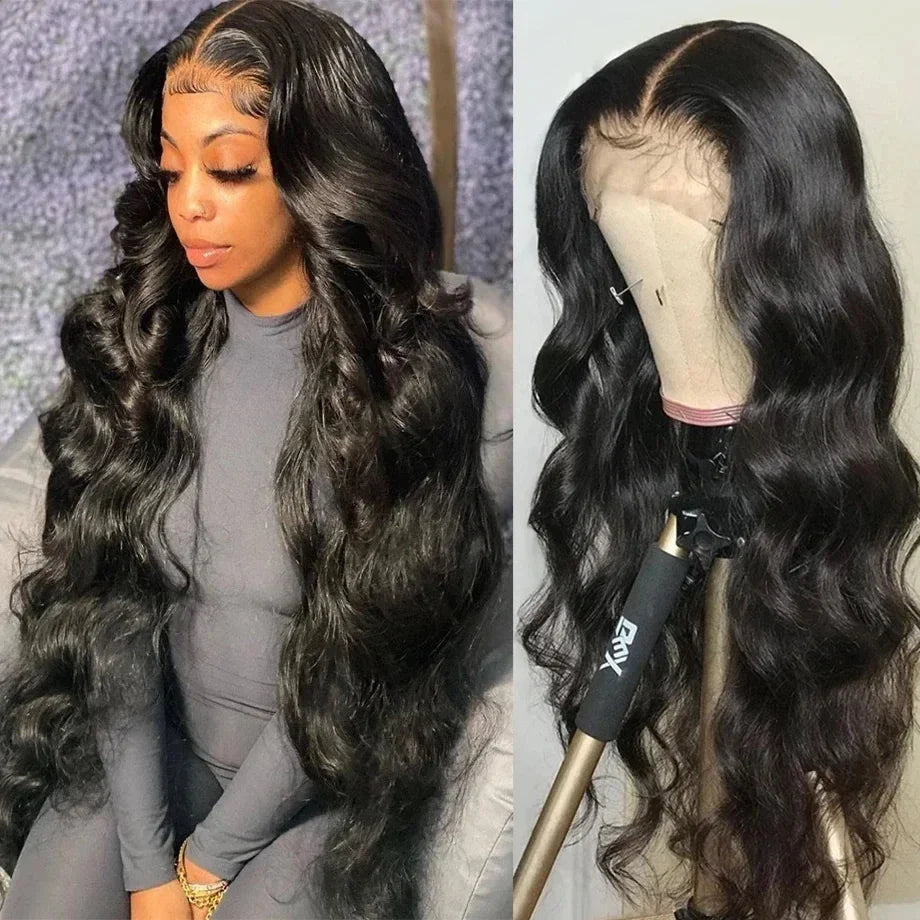 Wholesale 13x4 Deep Wave Lace Front Wigs Human Hair 200% Density Curly Frontal Wigs for Black Women Natural Color 30...