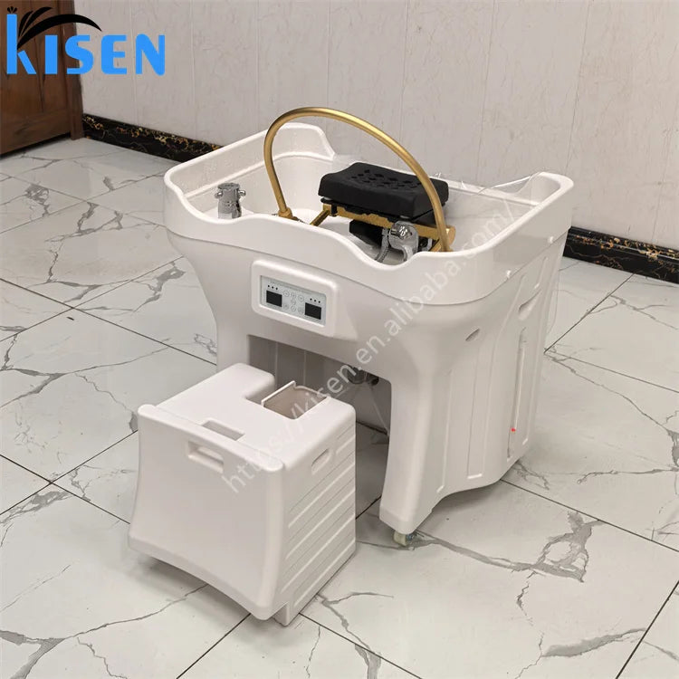 Kisen Model Luxury Salon Furniture Hair Washing Bed Accessories Japan Head Spa Equipment Portable Shampoo Basin No Plumbing - Kimlud