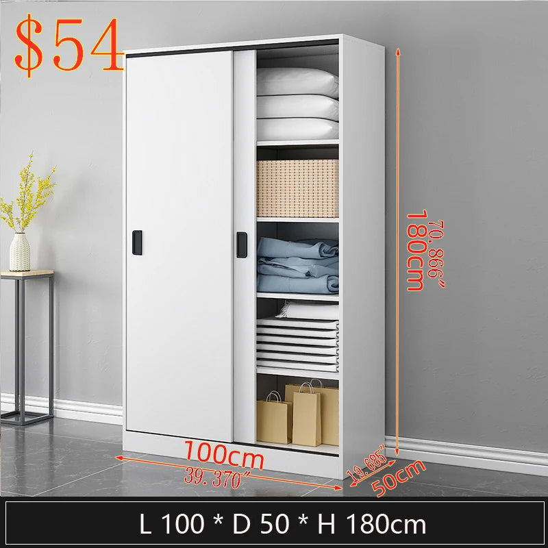 Modern Minimalist Bedroom Furniture Wooden Wardrobe Clothing Closet Cabinet Combination Closet Cupboard Bureau Armoire...