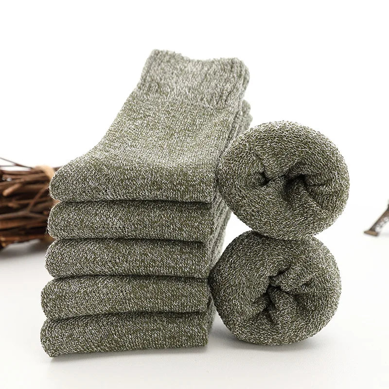 5 Pairs Thicken Socks Men High Quality Towel Keep Warm Winter Socks Cotton Christmas Gift Socks For Man Thermal Size...