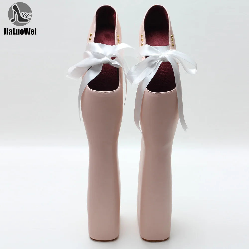 JIALUOWEI Custom High Heels New Pink High Platform Ballet Shoes Size36-46 - Kimlud