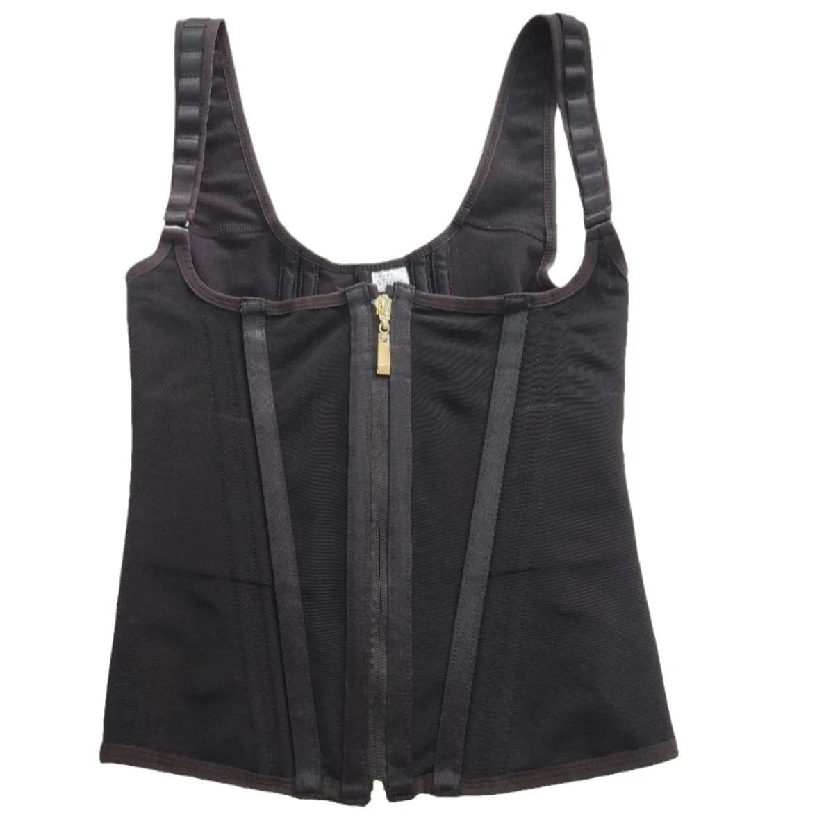 European American Popular Retro Style 15-Bone Vest High-Elastic Mesh Waistband Firm Belly-Control Belt Tops