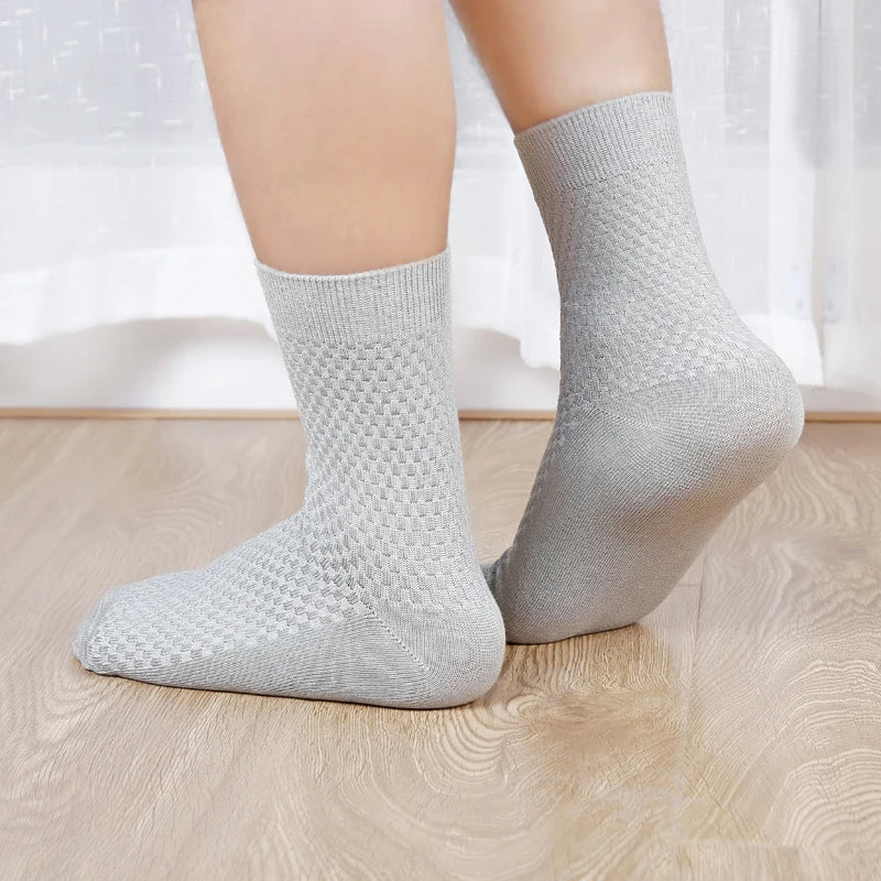 10 Pairs High Quality Bamboo Fiber Men's Socks Business Breathable Deodorant Compression Socks Men Long Big Size EUR...