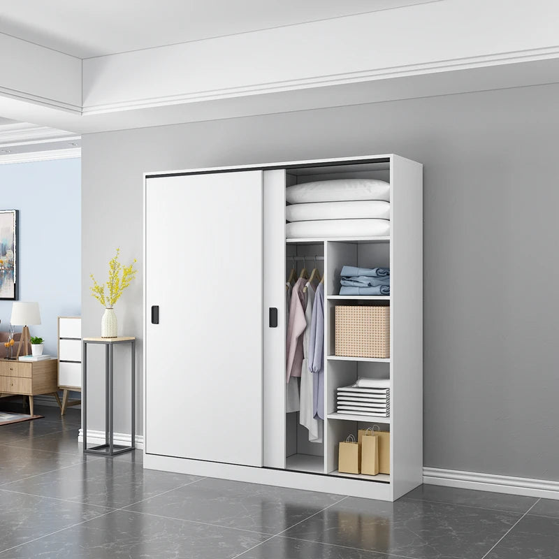 Modern Minimalist Bedroom Furniture Wooden Wardrobe Clothing Closet Cabinet Combination Closet Cupboard Bureau Armoire...
