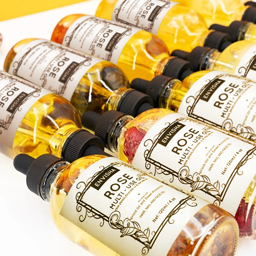 ENVISHA Natural Rose Oil Anti Aging Wrinkle Body Hair Moisturizer Nourishing Moisturizing Skin Care Facial Essential...