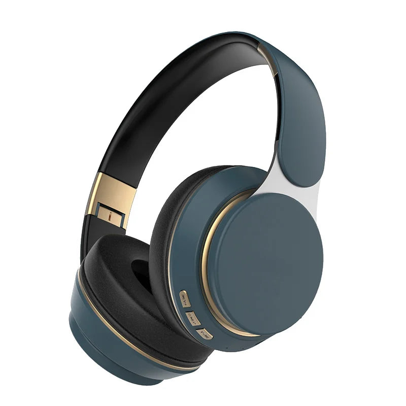 Wireless Headphone Over Ear Foldable Headset with Deep Bass Sound Long Battery Life Headphones with Built in Mic