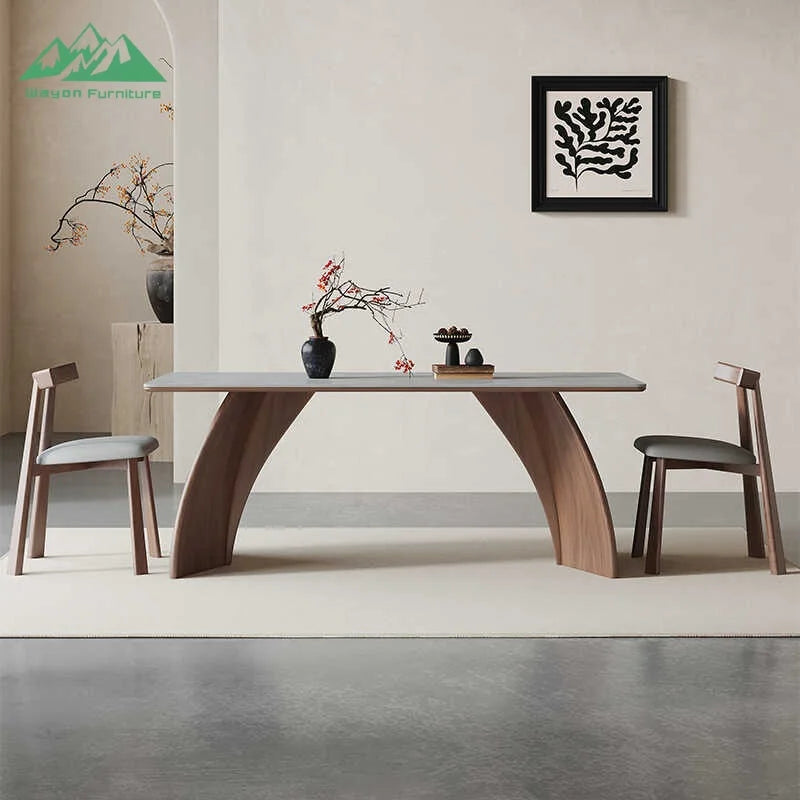Wayon Luxury Aesthetic Living Room Furniture Trendy Large Dinner Table for Modern Home Decoration