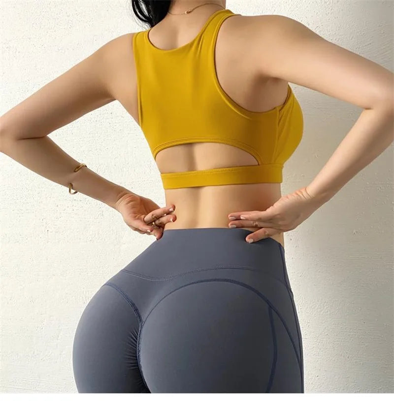 Cloud Hide Super Sexy Women Sports Bra Fitness Yoga Crop Tank Top Underwear Athletic Vest Shockproof Shirt Running Sportswear