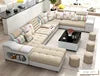 Modern Storage Compartment U Shaped Sectional 7 Seater Latex Luxury Furniture Living Room Fabrics Sofas Sets Supplier |...