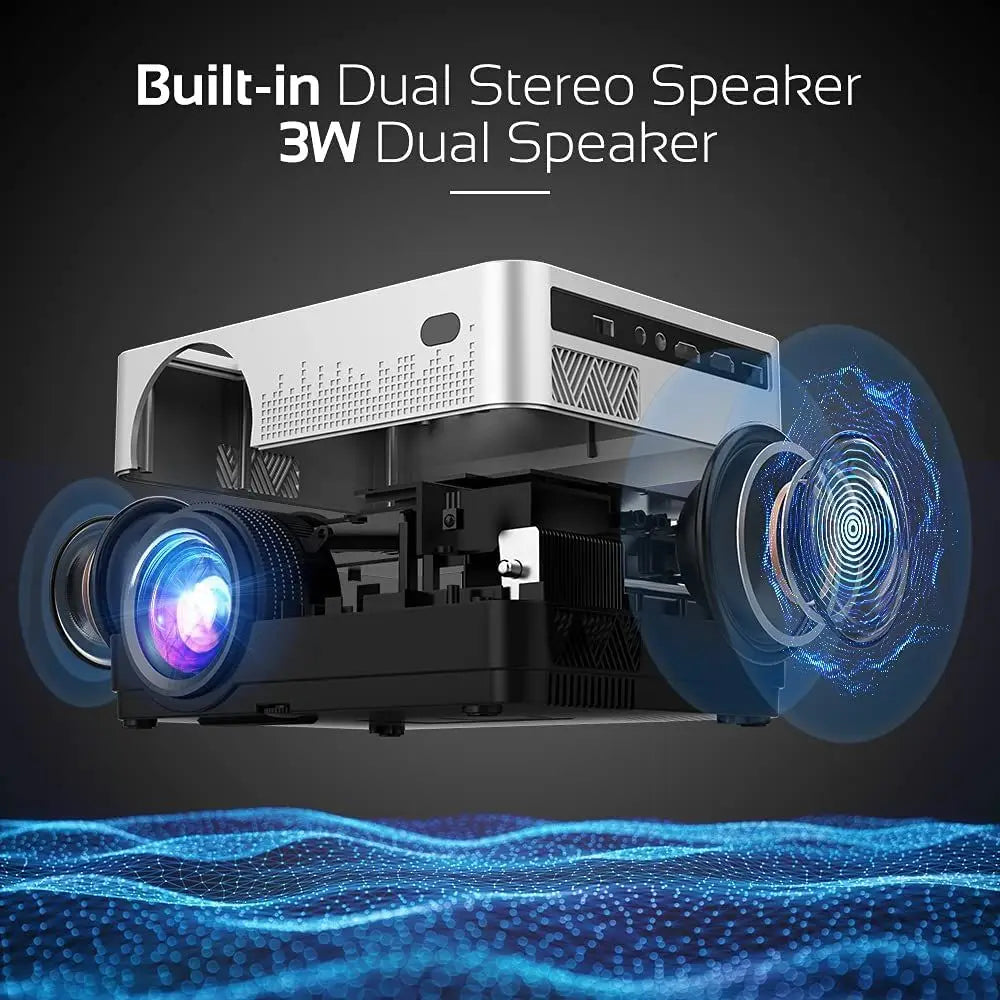 DBPOWER WiFi Projector with Carry Case 8500L Full HD 1080p Video Supports IOS/Android Sync Screen 5000 Lumens Updated...