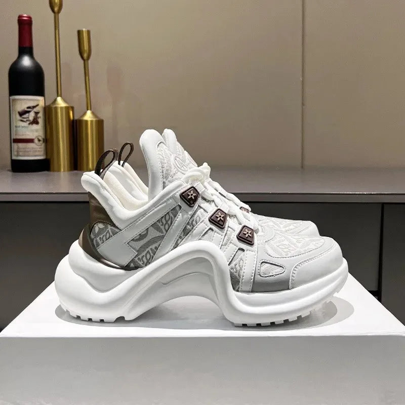 Top Quality Lady Driving Casual Shoe Trainer Designer Sneaker Low Casual Shoe Sports Culture Versatile Board Shoes Latex Fashion - Kimlud