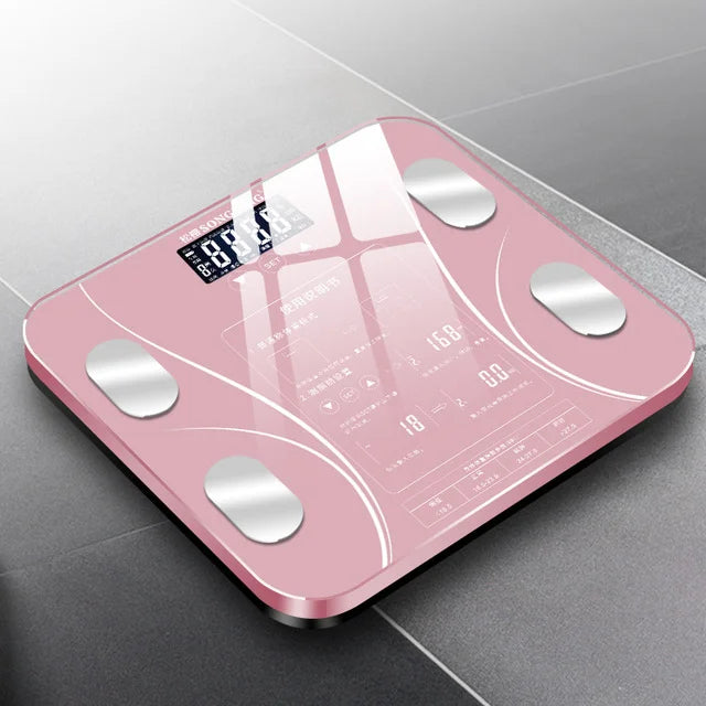 Smart Body Fat Scale Electronic Weight Scale Body Bluetooth Connection App Composition Analyzer LED Digital Bathroom Floor Scale - Kimlud