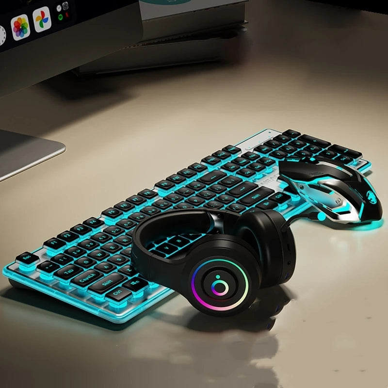 Front Walker X7S Wireless Keyboard and Mouse Set Silent Ultra-thin High-value Gaming Computer Office Mechanical Keyboard - Kimlud