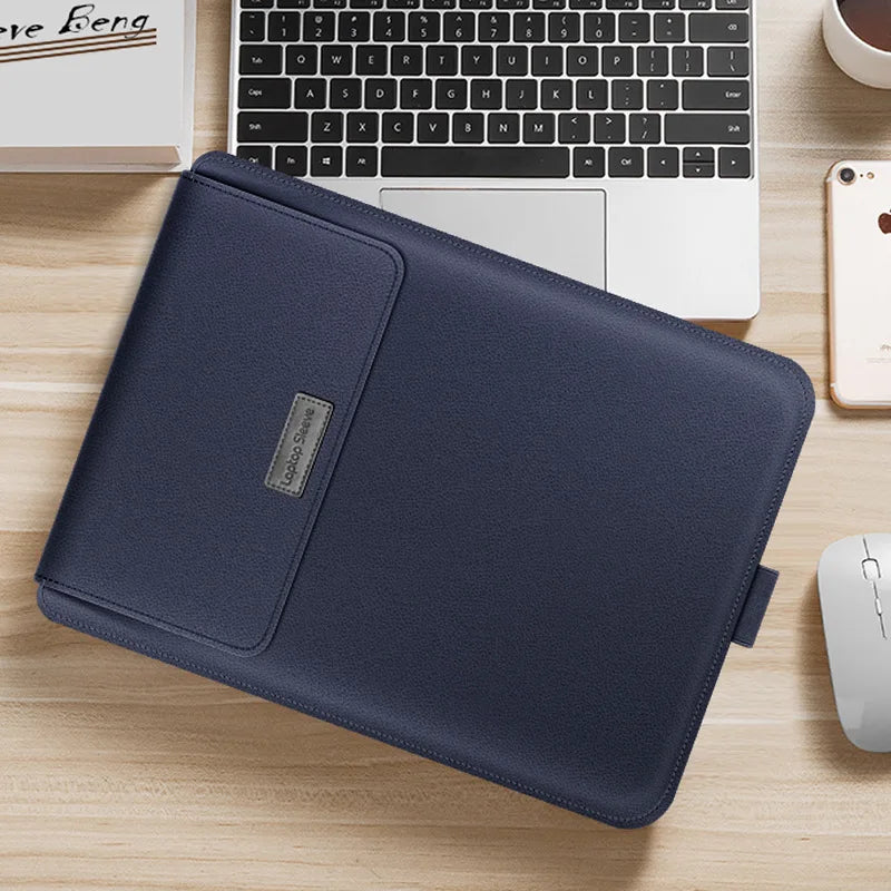 PU Stand Cover For Macbook Pro 16 Case 2023 M3 Laptop Sleeve For Macbook Air 13 Case 2022 M2 Pro 14 15.3 Air Matebook...