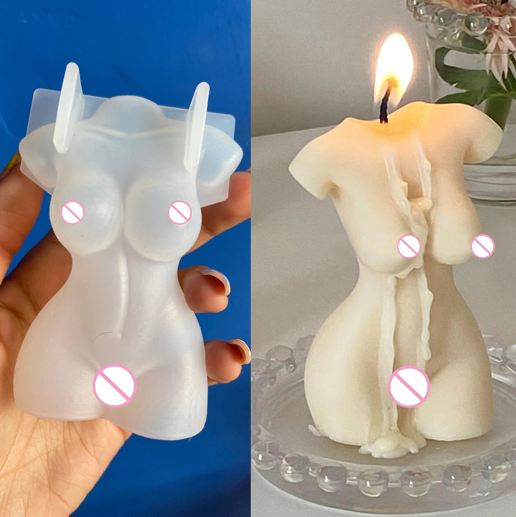 3D Body Silicone Candle Mold DIY Creative Men Women Human Plaster Epoxy Resin Aromath Soap Molds Art Craft Home Decoration