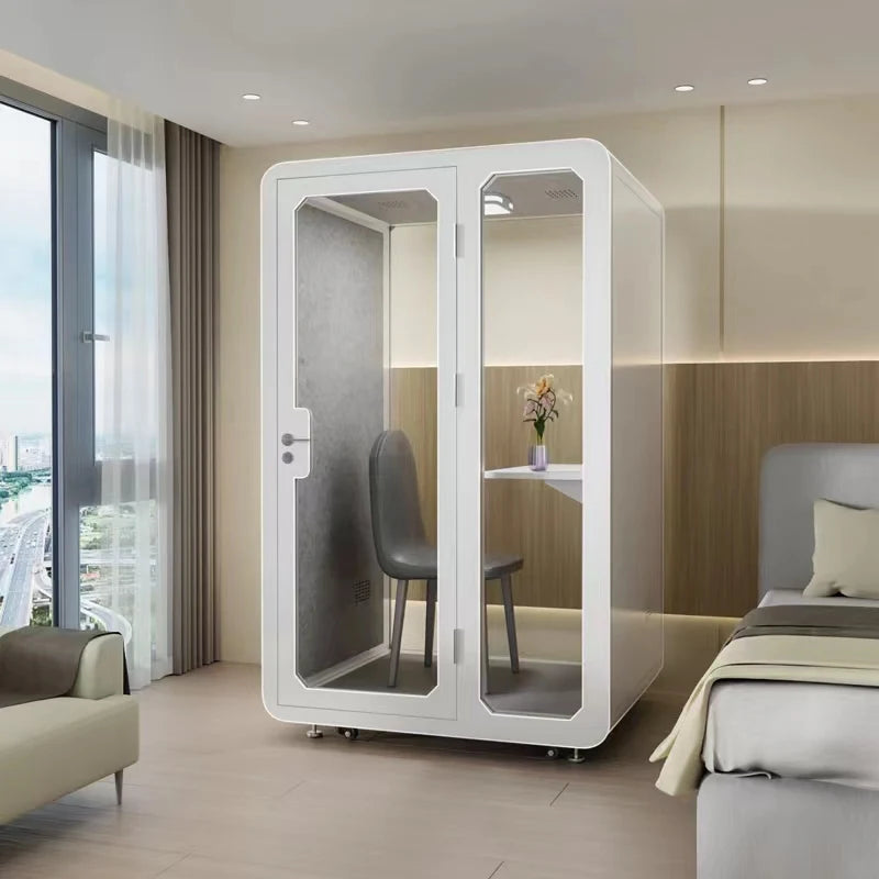 Insulated Private Telephone Recording Studio Office Partition Can Be Used As a Soundproof Room With Office Furniture |...