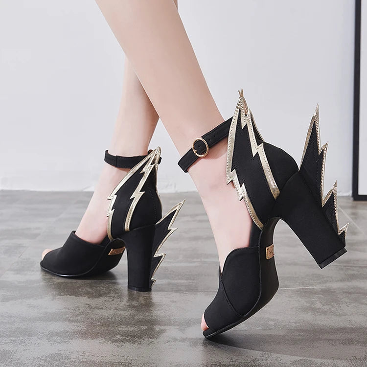 High Heels Sandals Women Summer Women Wedding Shoes Platform Wedges Casual Large 10cm Flame Get Together Casual Sandals Orange - Kimlud