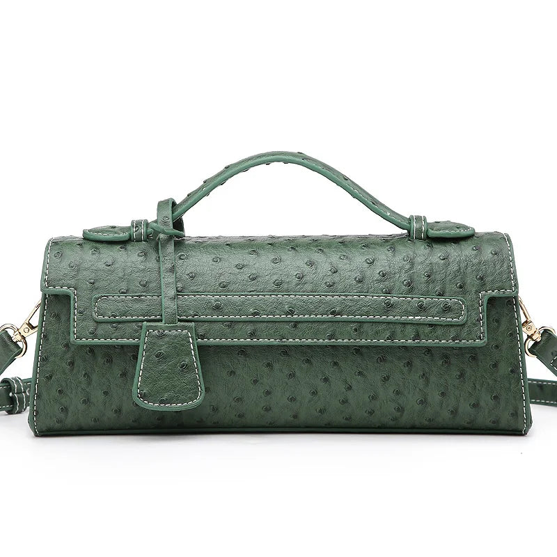 Classic Elegant Ostrich Women Clutch Bag Python Handbags Ladies Tote Bag Fashion Tote Purse Female Messenger Shoulder Bag