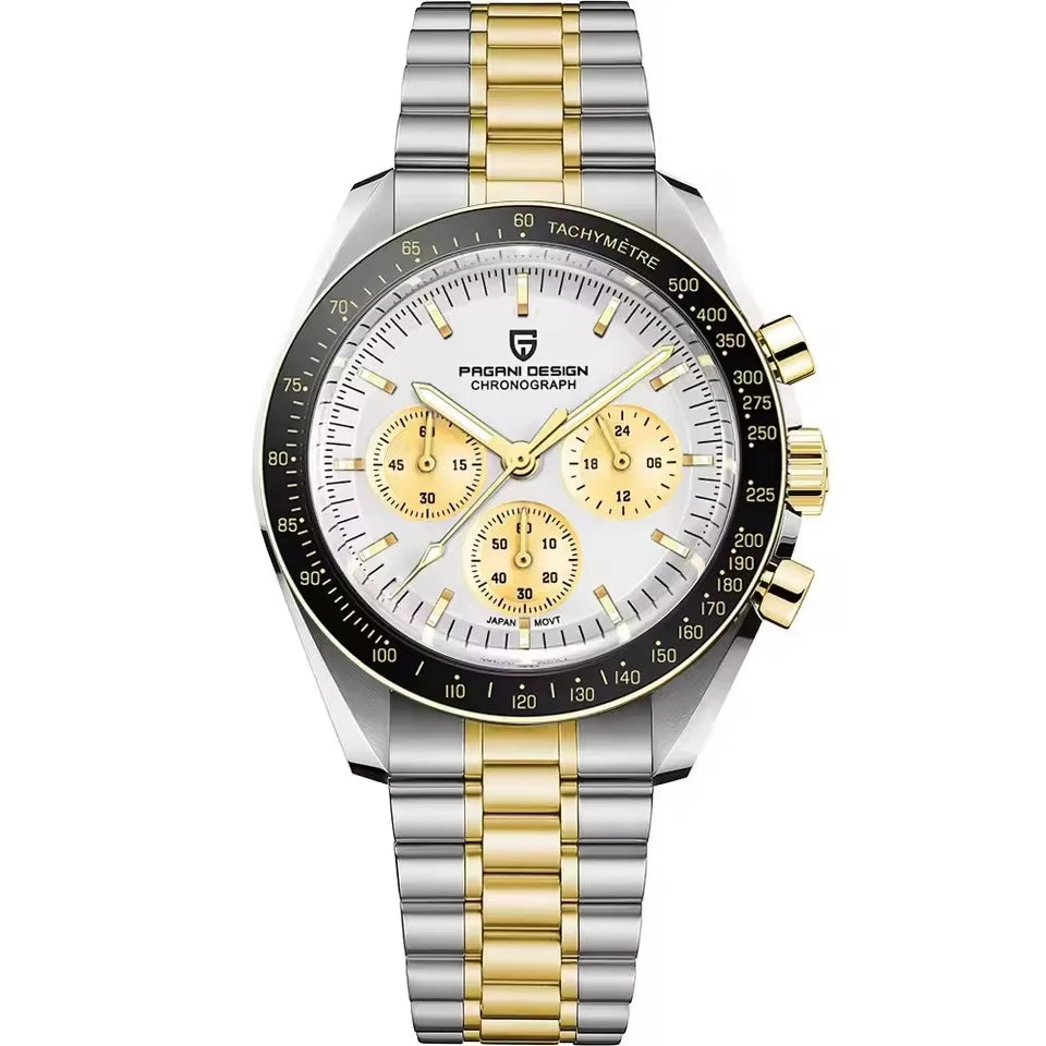 New Version PAGANI DESIGN 1701 Luxury Men Quartz Chronograph Wrist Watches VK63 Movement Stainless Steel Sport Waterproof Clock