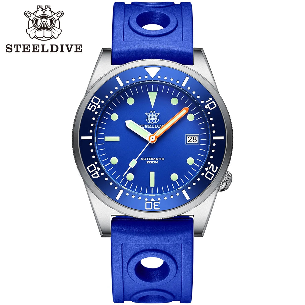 SD1979  New Arrival 2020 Upgraded Version Black Ceramic Bezel Stainless Steel Mens Dive Watch with Signed Crown