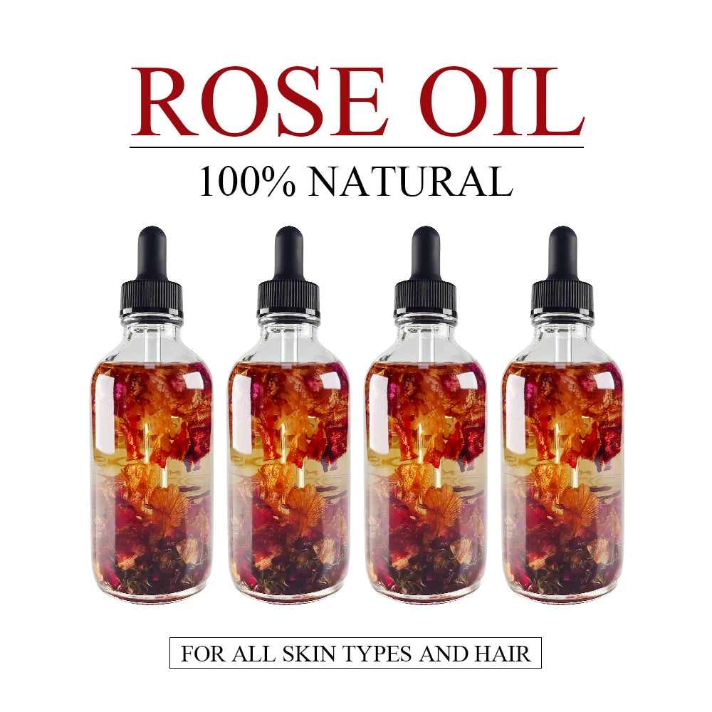 ENVISHA Natural Rose Oil Anti Aging Wrinkle Body Hair Moisturizer Nourishing Moisturizing Skin Care Facial Essential...