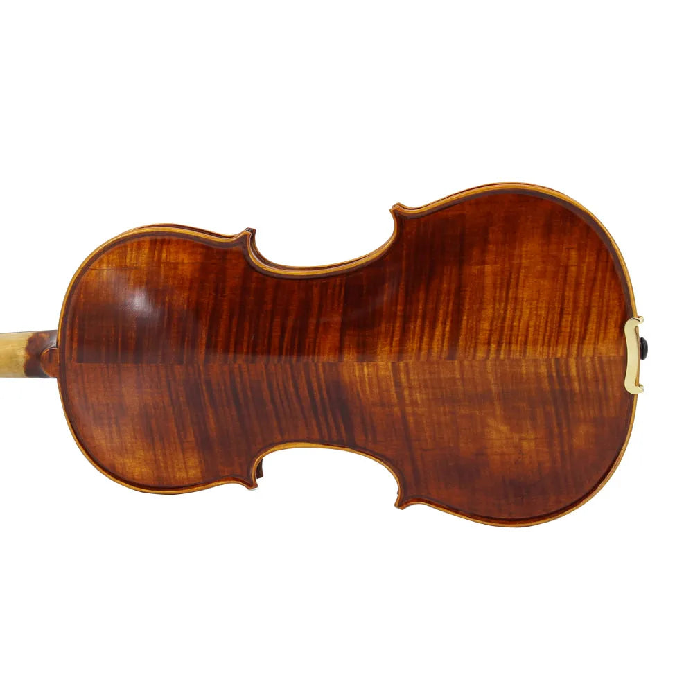 TONGLING Handmade Advanced Violin Oil Varnish Nature Flamed Maple Profession Violin 4/4 Spruce Ebony Parts with Bow Case Tuner