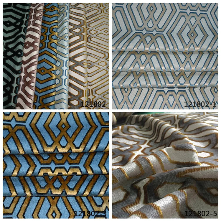 JBL Textiles Dying Warp Jacquard Embossed Polyester Knitted Velvet Fabric | Kimlud Mid Range Pillow