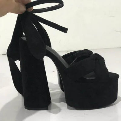 MStacchi Women's Sandals High Platfrom Chunky Heels Shoes Summer Peep Toe Ankle Strap High Heels Party Shoes Sandalia Feminina - Kimlud