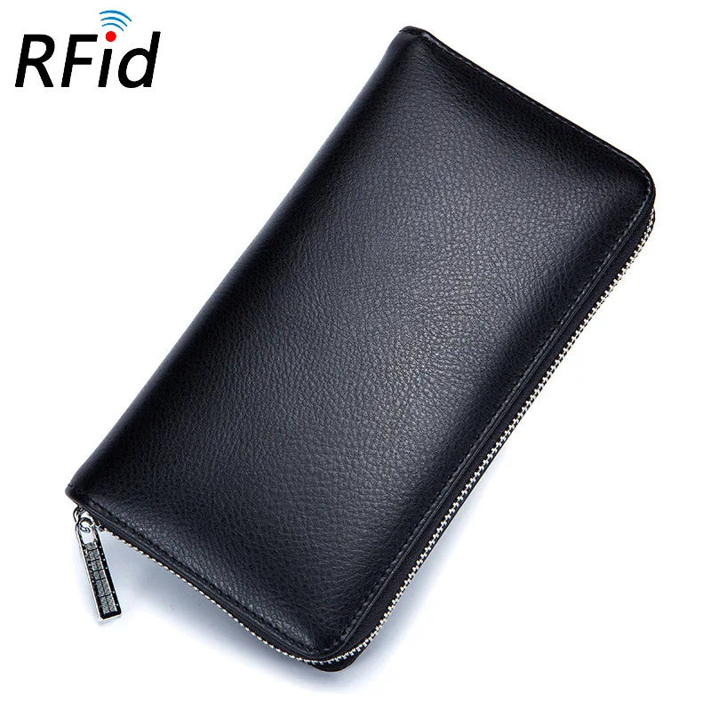 Women RFID Blocking Wallet Genuine Leather Anti Theft 36 Card Holders Women Wallets With Phone Case Clutch Bags Coin...