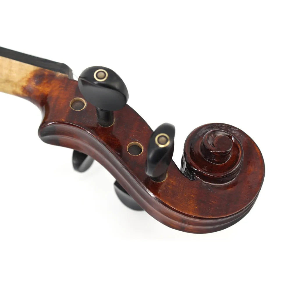 TONGLING Handmade Advanced Violin Oil Varnish Nature Flamed Maple Profession Violin 4/4 Spruce Ebony Parts with Bow Case Tuner