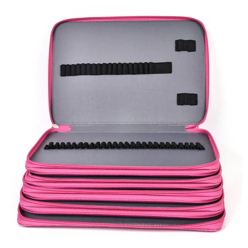 5 Layer 252 Hole PU Pencil Case Large Capacity Art Painting Drawing Pen Cosmetic Storage Bag Organizer Handbag...