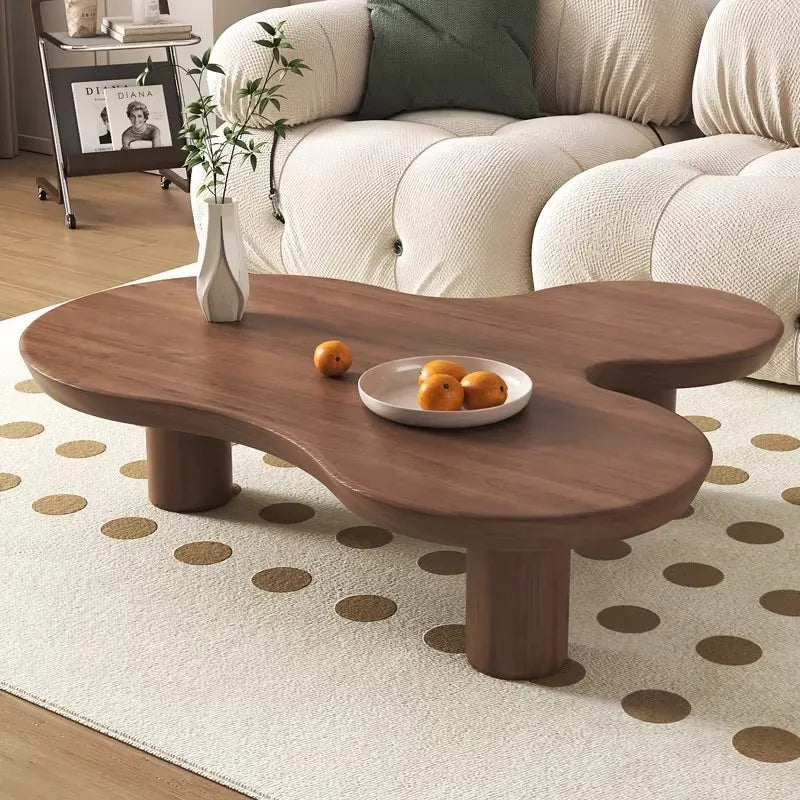 Middle Ancient Pine Solid Wood Coffee Table Nordic Retro Style Multi-function Silent Wind Design for Small Home...