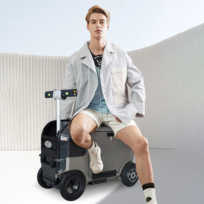 FENGJIU Multi Color Optional Smart Luggage with Password Lock Electric Luggage That Elderly People Can Ride on | Kimlud...