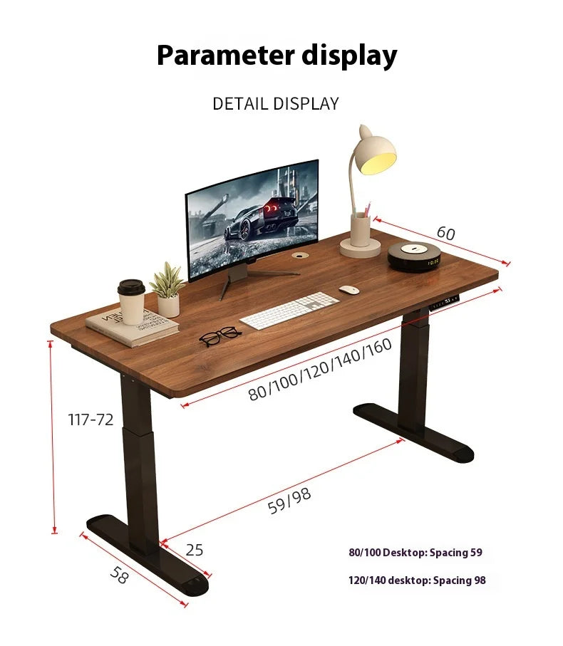 Ergonomic Modern Office Desk Smart Extendable Single Motor Sit-and-Stand Adjustment Computer Friendly Furniture | Kimlud...