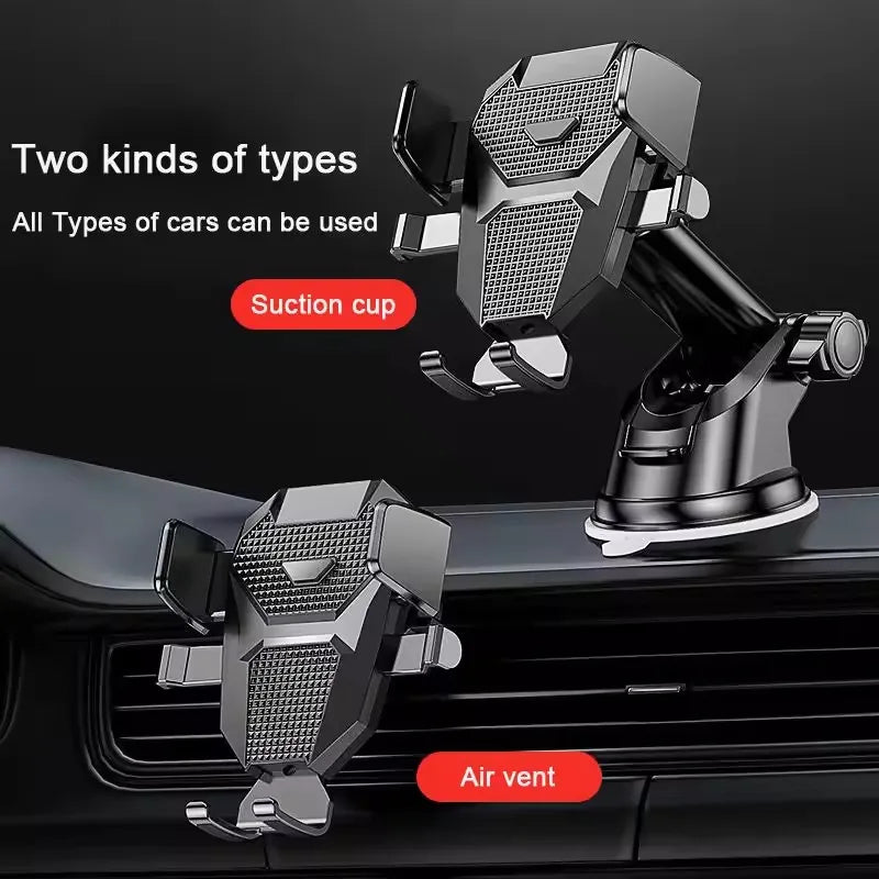 Portable Car Phone Holder Dashboard Windshield Air Vent Mobile Phone Mount Hands-Free Car Phone Holder for Easy Use |...