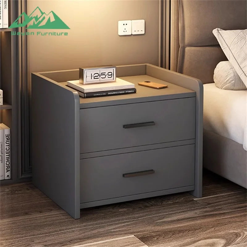 Wayon Furniture Modern Simple Bedside Cabinet with 2 Drawers Minimalist Design for Bedroom Nightstand Storage - Kimlud
