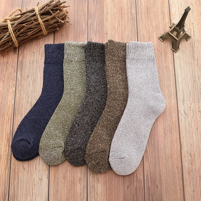 5 Pairs Thicken Socks Men High Quality Towel Keep Warm Winter Socks Cotton Christmas Gift Socks For Man Thermal Size...