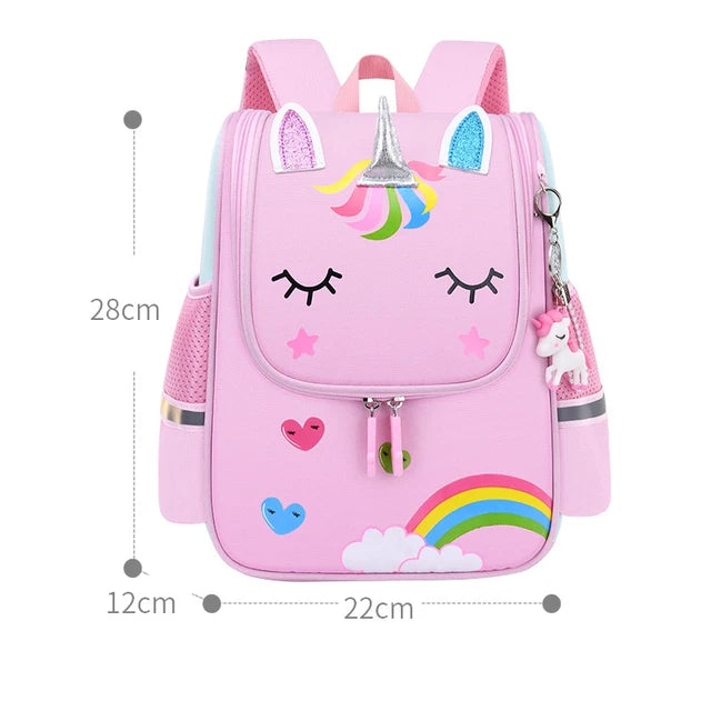 School Bags for boy Child Pink Unicorn Kawaii anime Backpack Kindergarten Student Cute Girls Children's Schoolbag Waterproof Kid