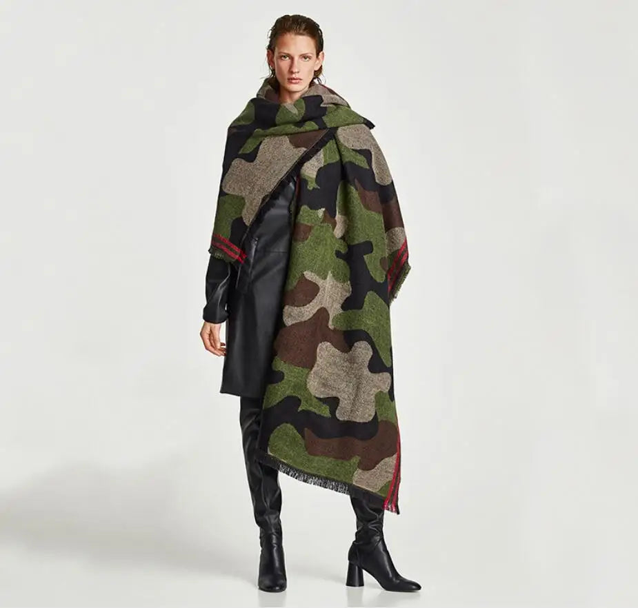 New Fashion Cashmere Women Leopard Scarf Winter Warm Shawls And Wraps Bandana Pashmina Long Tassel Female Foulard Thick...