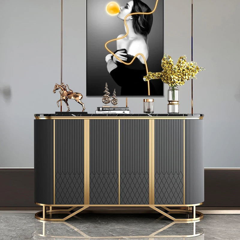 Luxury American-Style Entryway Wall Storage Cabinet Modern Design Panel Wood Shoe Cabinet Living Room Large Home...