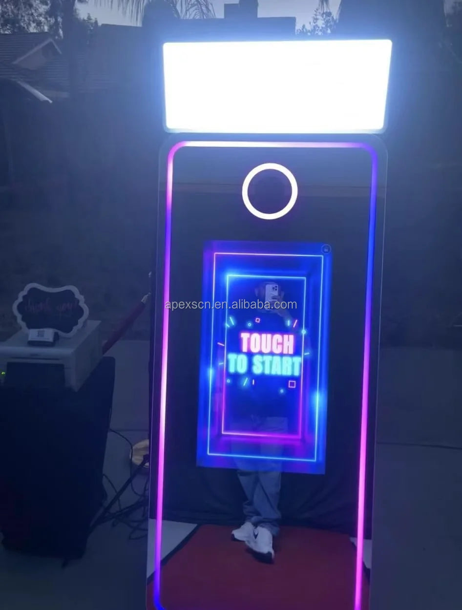 Interactive Magic Mirror Touch Screen Metal Selfie Photo Booth Machine for Parties or Weddings Compatible with Cameras |...