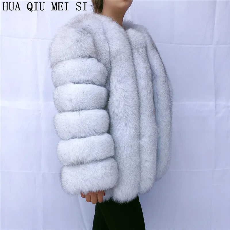 Women's clothing fur coat red fox coat vertical stripe silver fox red fox fur coat fox fur coat women's natural fur coat coat