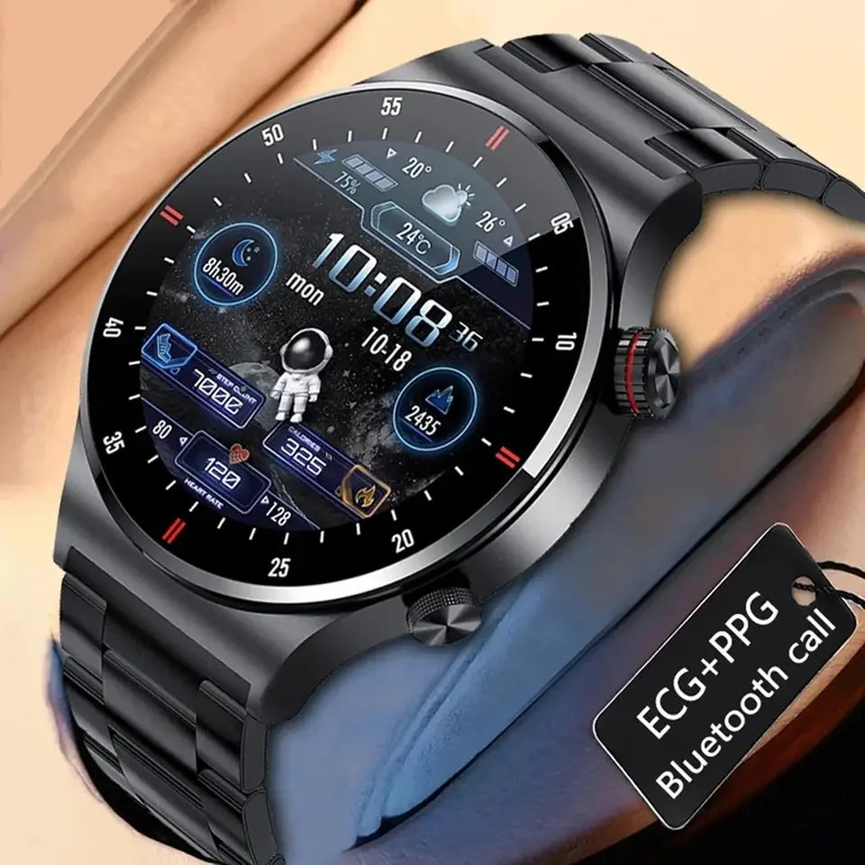 Magnetic Charging Mens Smart Watches Hombre HD Display with Multiple Sports Healthy Monitoring Support NFC Accesses Control