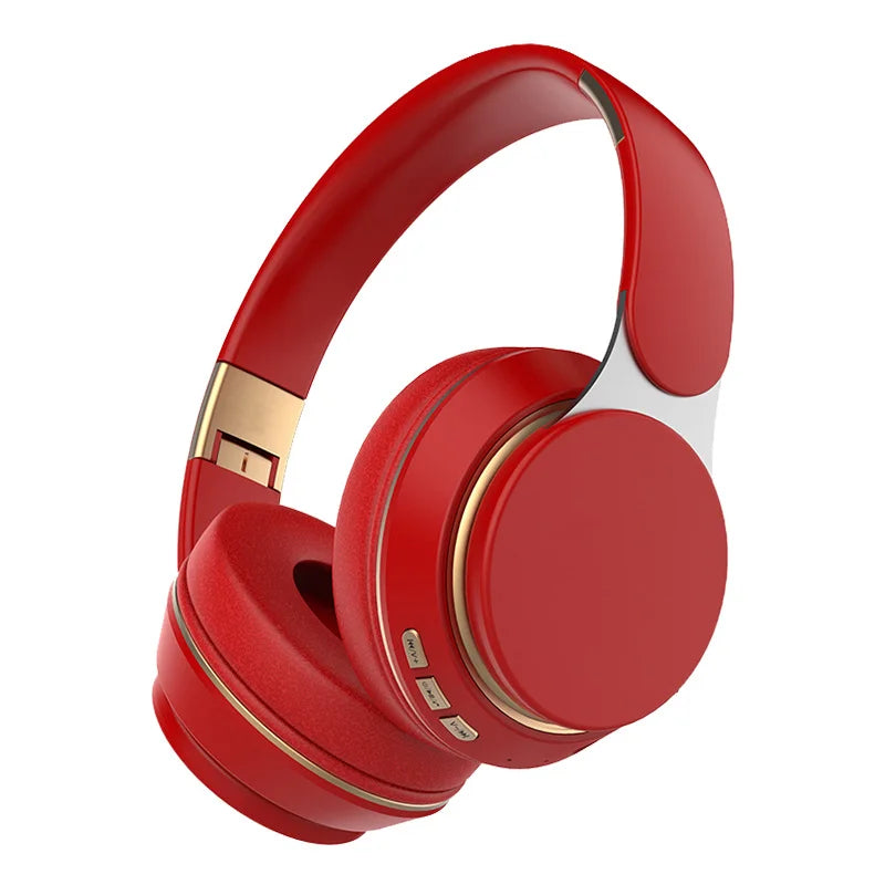 Wireless Headphone Over Ear Foldable Headset with Deep Bass Sound Long Battery Life Headphones with Built in Mic