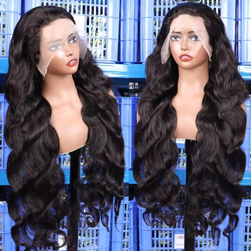 Wholesale 13x4 Deep Wave Lace Front Wigs Human Hair 200% Density Curly Frontal Wigs for Black Women Natural Color 30...
