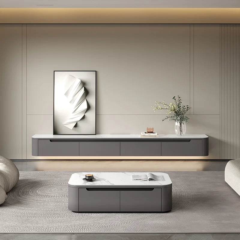 Customized Cabinet TV Cabinet Console Living Room with Coffee Table Home Furniture Option Color - Kimlud