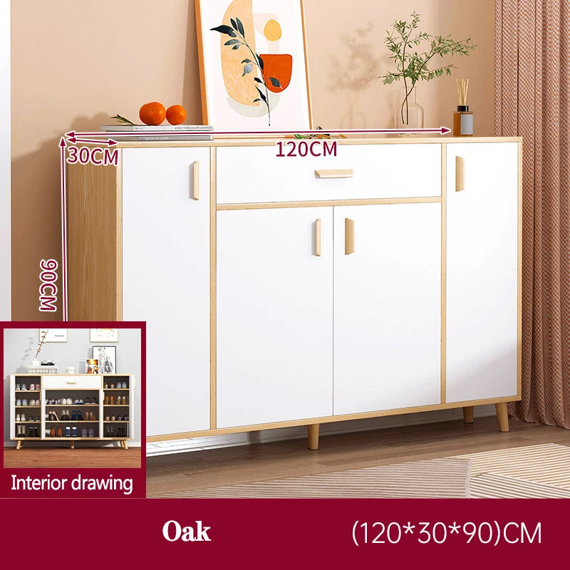 Convertible Wooden Bench Shoe Organizer Storage Shelf Space-Saving Living Room Furniture Door for Hospital Hotel Use...
